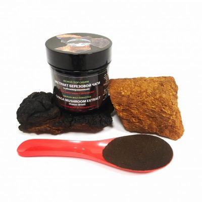 Chaga mushrooms siberian extract, freeze-dried (sublimated), instant