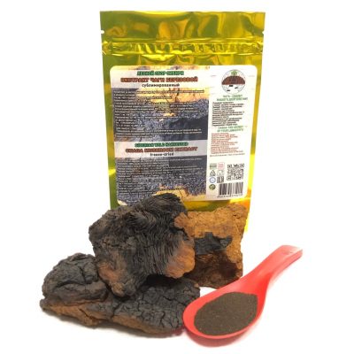 Chaga mushroom extract in a doypack